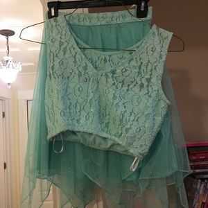 2pc mint Green Party dress